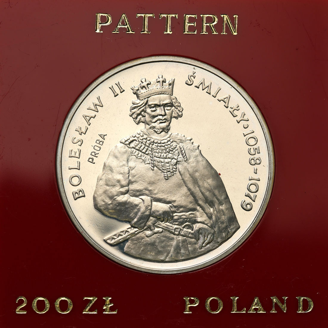 PRL. PRÓBA Srebro 200 złotych 1981 Bolesław II Śmiały - półpostać